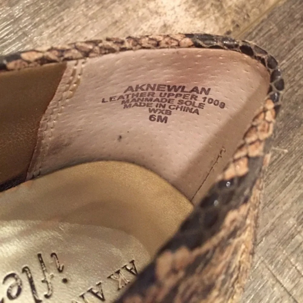 Anne Klein Iflex Newlan Snakeskin Loafers,…